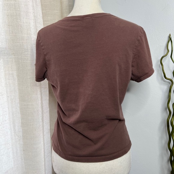 Y2K Vintage Liquid Blue Jerry Garcia Baby Tee Brown Short Sleeve Women's Large - Picture 2 of 11